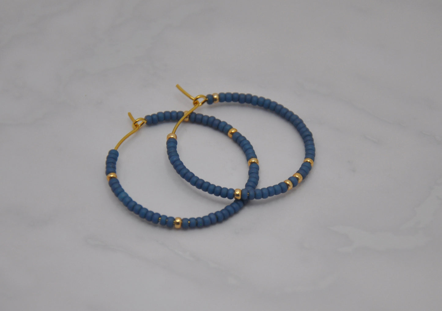 Small Blue Hoops