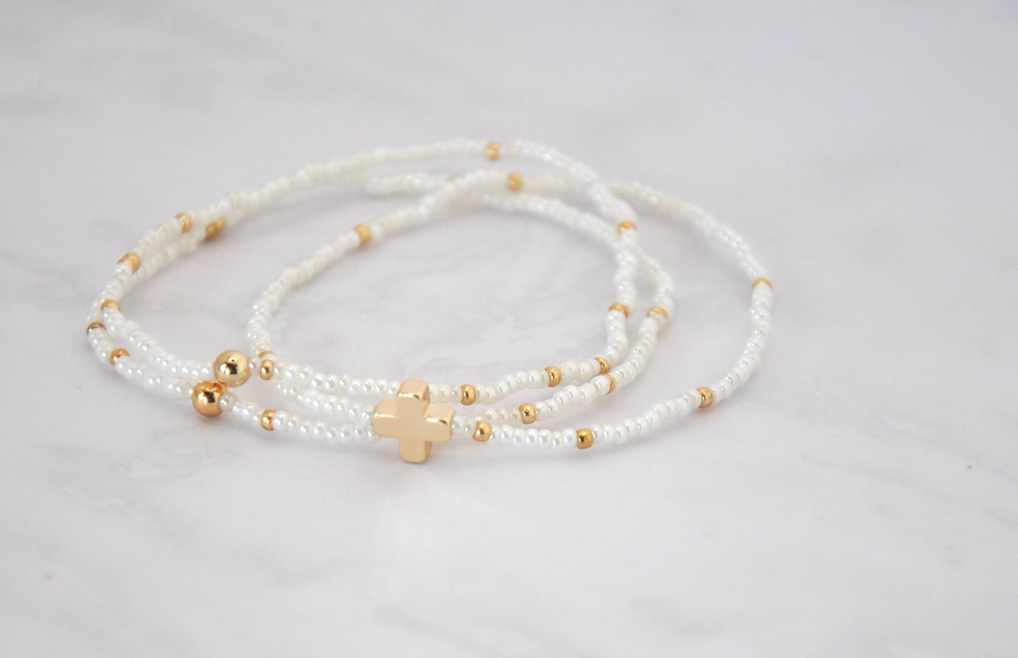 Bracelet set with Tiny Cross