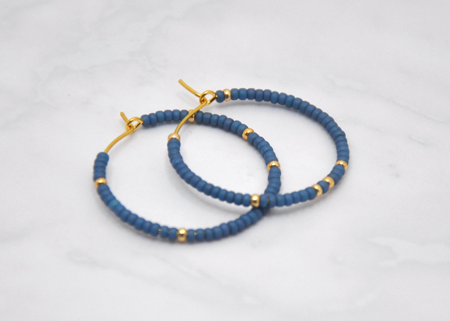 Small Blue Hoops