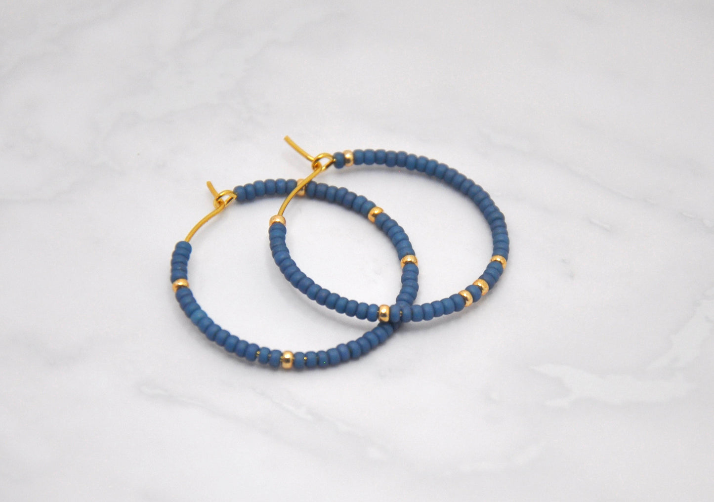 Small Blue Hoops