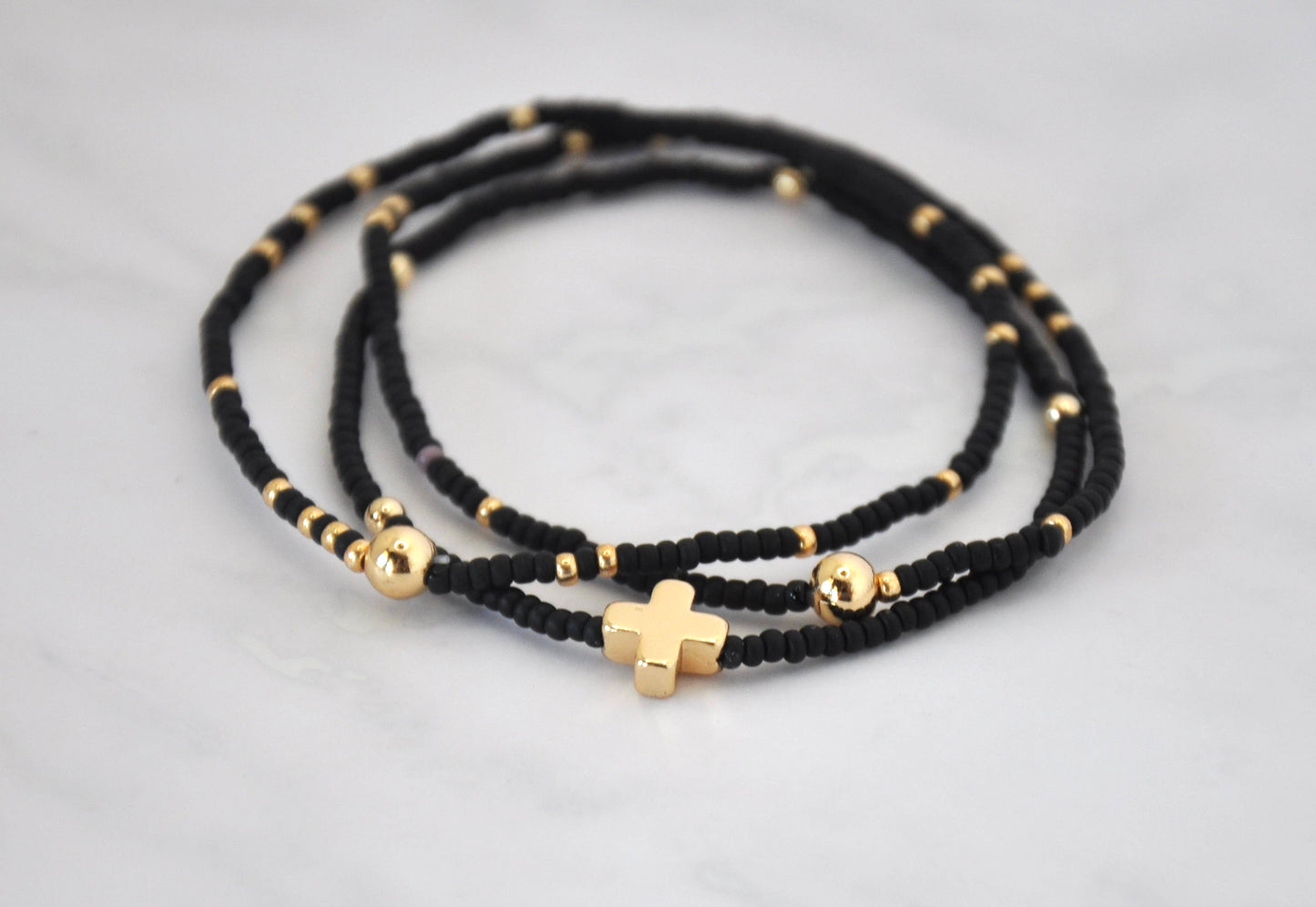 Bracelet set with Tiny Cross