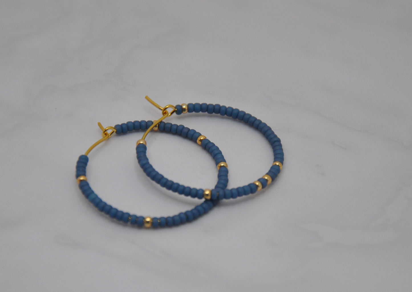 Small Blue Hoops