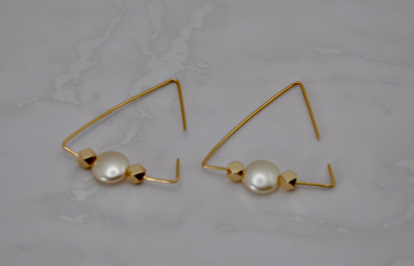 Wire Triangle Earrings