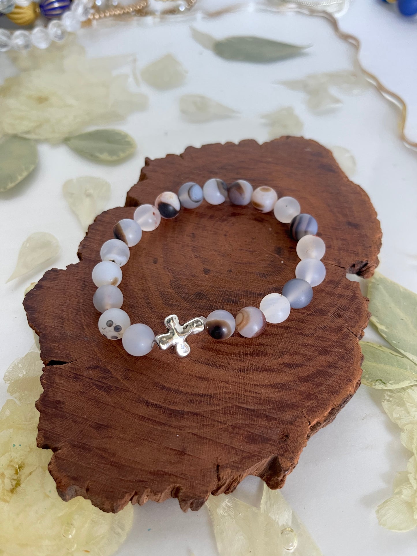 Gemstone Bracelet’s with cross